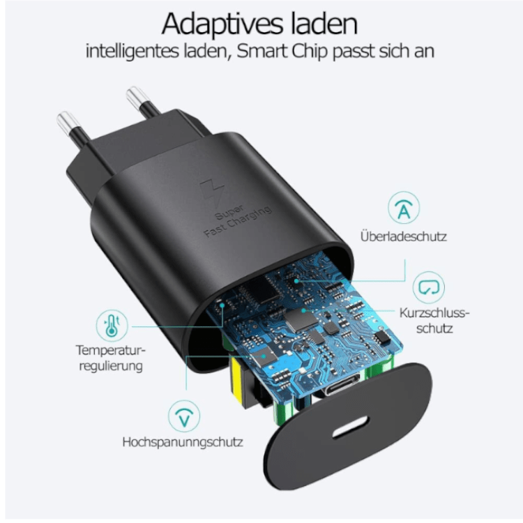 Alternative Ansicht von (25W) USB C Super Fast Charging Netzteil