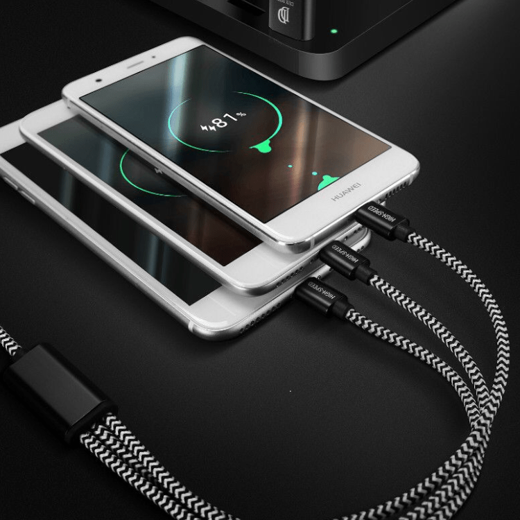 Alternative Ansicht von 3 in 1 Nylon Mehrfach Universal Ladekabel