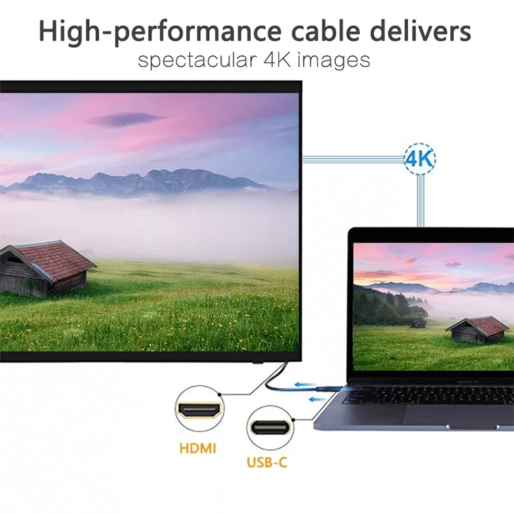 USB C auf HDMI 4K Adapter Kabel- (1.8M) – Bild 5