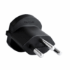 Fixadapter Schuko Typ12 / 3-polig Schwarz