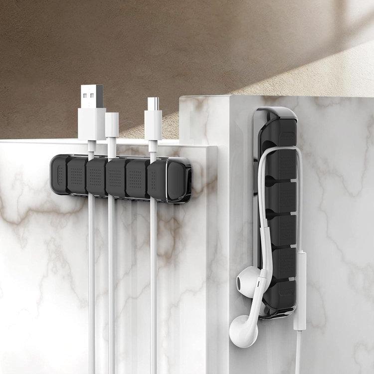 Selbstklebender Silikon Kabelhalter 5-fach – Schwarz – Image 3