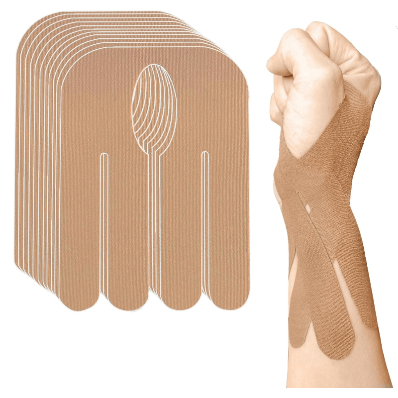 PreCut KINESIOTAPE für Handgelenk – 10er-Pack (Beige)