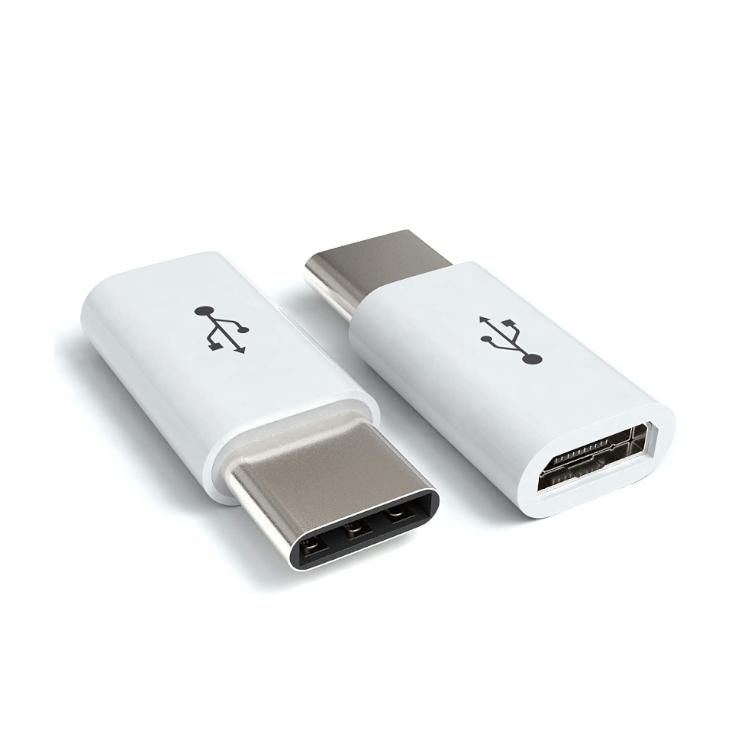 Micro USB auf USB Typ C Adapter - Weiss