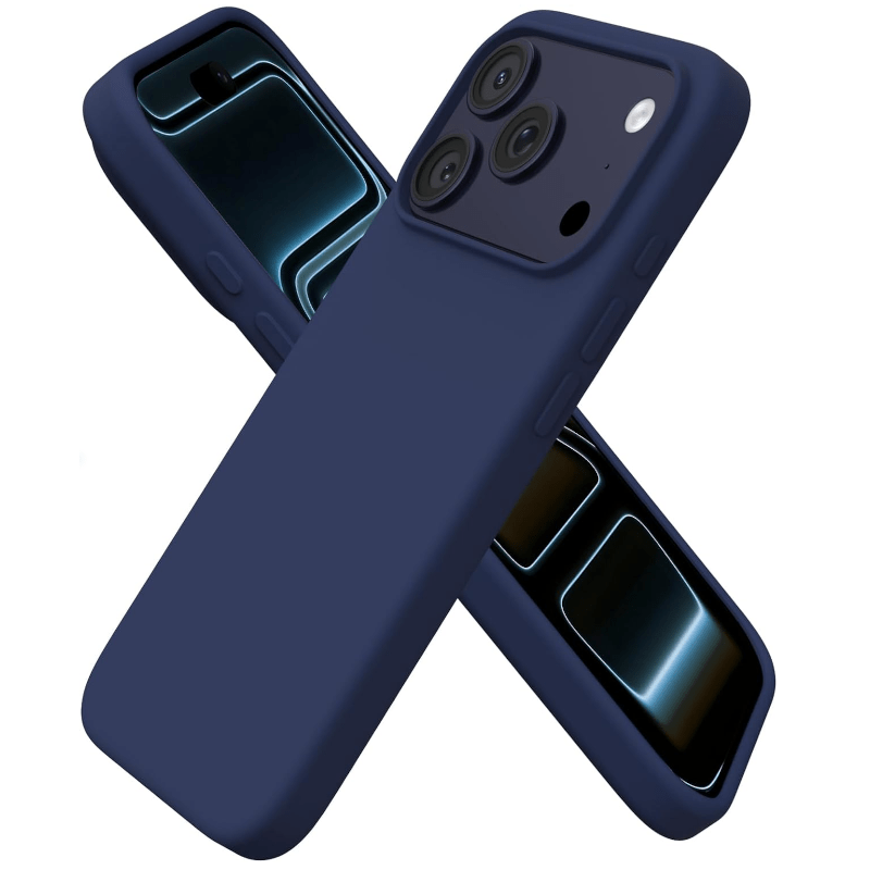 iPhone 17 Pro Silikon Case Hülle - Dunkelblau