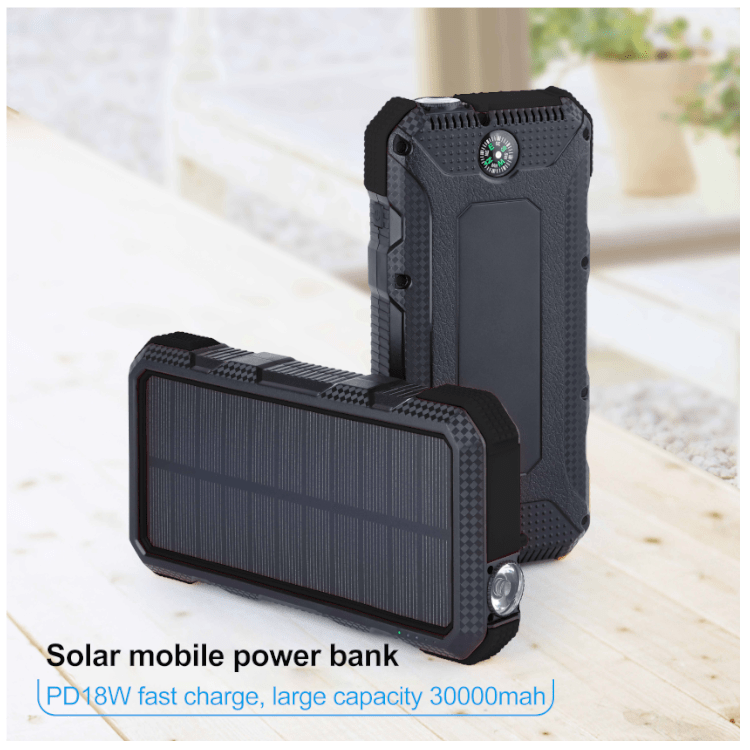 Solar Powerbank 20000mAh - 18W Spritzwasserfeste