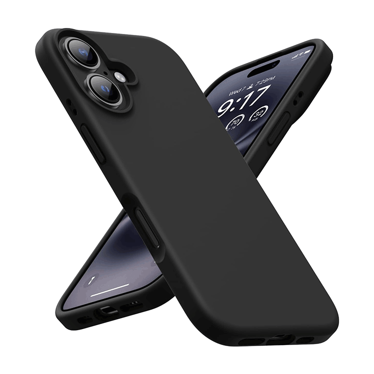 iPhone 17  Silikon Case Hülle - Schwarz