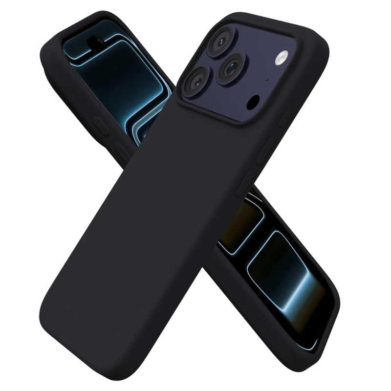 iPhone 17 Pro Silikon Case Hülle - Schwarz