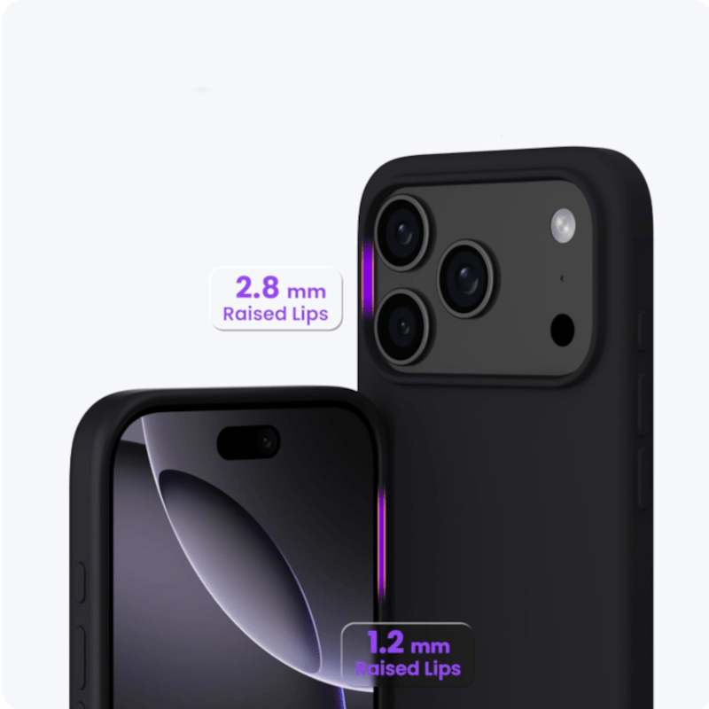 Alternative Ansicht von iPhone 17 Pro Silikon Case Hülle - Schwarz