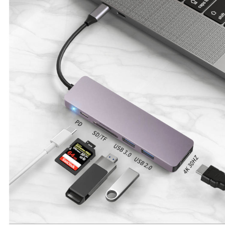 Alternative Ansicht von USB C Multiport Adapter 6in 1